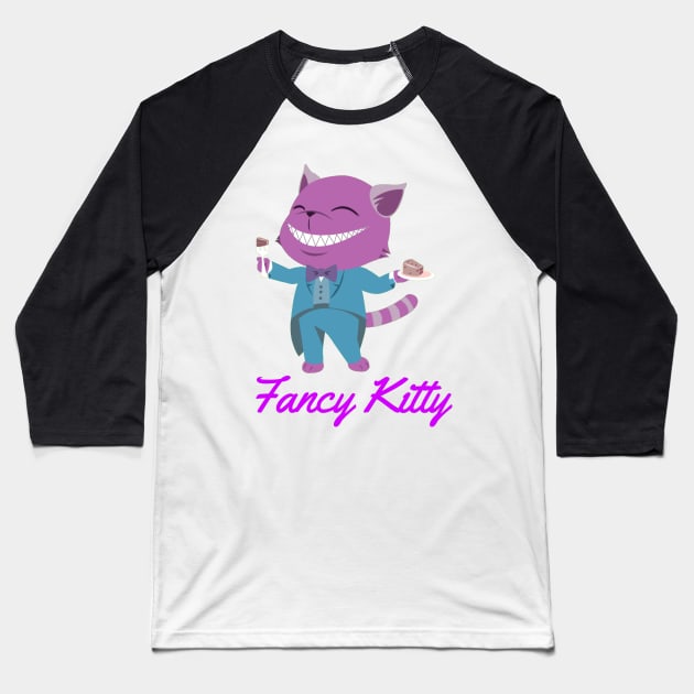 Fancy Kitty Baseball T-Shirt by Aceyear